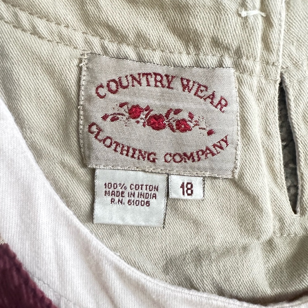 Country wear Vintage 90s 100% Cotton Sz 18 Teacher  Cottagecore MomCore L#37 - Picture 11 of 12